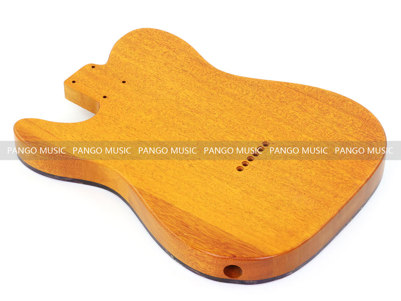 One-of-a-Kind Tele Thinline Style Pickguard-Ready Electric Guitar Body with EpoxyBurl Top & F-Hole (TRP-001)