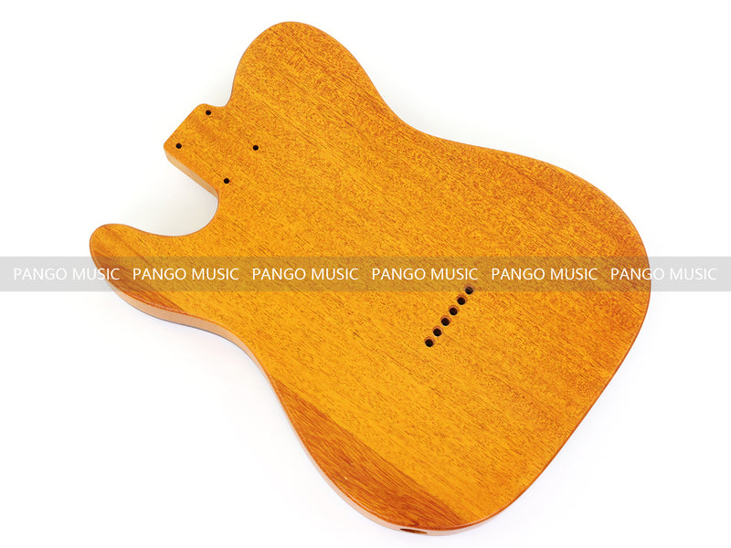 One-of-a-Kind Tele Thinline Style Pickguard-Ready Electric Guitar Body with EpoxyBurl Top & F-Hole (TRP-001)