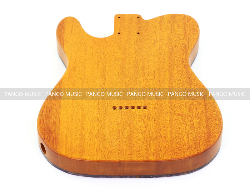 One-of-a-Kind Tele Thinline Style Pickguard-Ready Electric Guitar Body with EpoxyBurl Top & F-Hole (TRP-001)