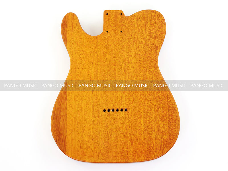 One-of-a-Kind Tele Thinline Style Pickguard-Ready Electric Guitar Body with EpoxyBurl Top & F-Hole (TRP-001)