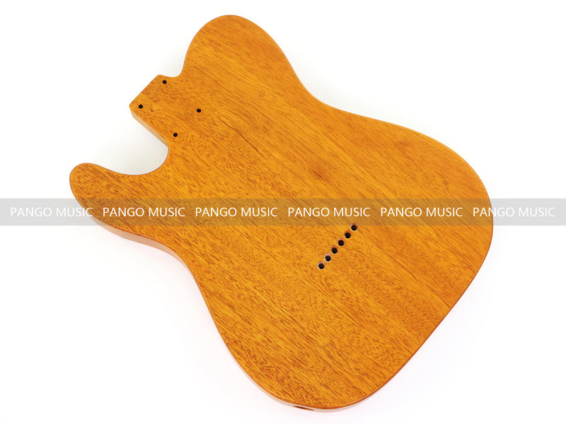 One-of-a-Kind Tele Thinline Style Pickguard-Ready Electric Guitar Body with EpoxyBurl Top & F-Hole (TRP-002)