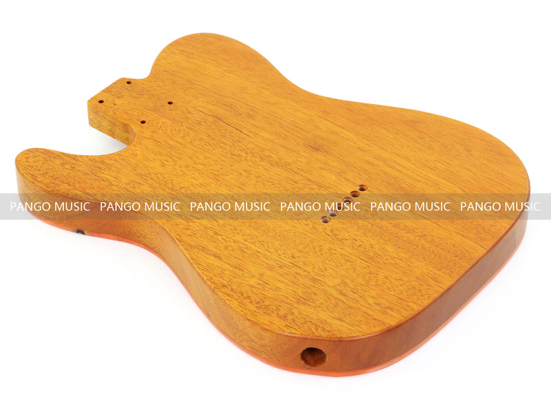 One-of-a-Kind Tele Thinline Style Pickguard-Ready Electric Guitar Body with EpoxyBurl Top & F-Hole (TRP-002)
