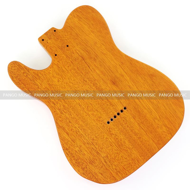 One-of-a-Kind Tele Thinline Style Pickguard-Ready Electric Guitar Body with EpoxyBurl Top & F-Hole (TRP-002)