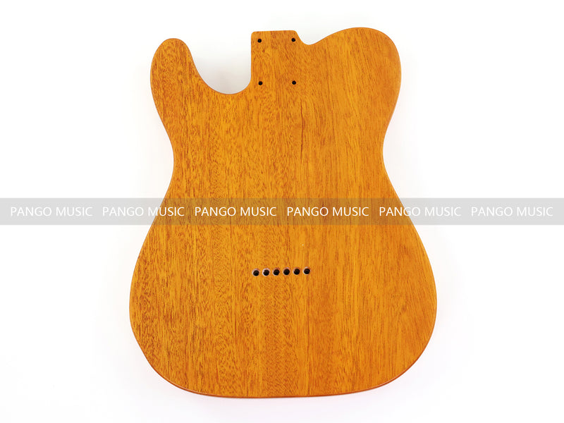 One-of-a-Kind Tele Thinline Style Pickguard-Ready Electric Guitar Body with EpoxyBurl Top & F-Hole (TRP-002)