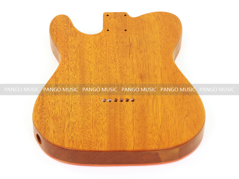 One-of-a-Kind Tele Thinline Style Pickguard-Ready Electric Guitar Body with EpoxyBurl Top & F-Hole (TRP-002)