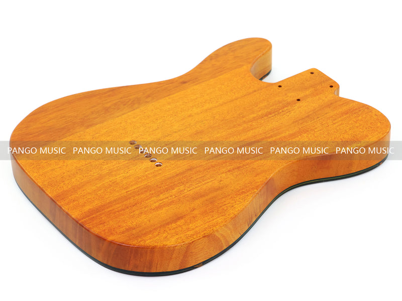 One-of-a-Kind Tele Thinline Style Pickguard-Ready Electric Guitar Body with EpoxyBurl Top & F-Hole (TRP-003)