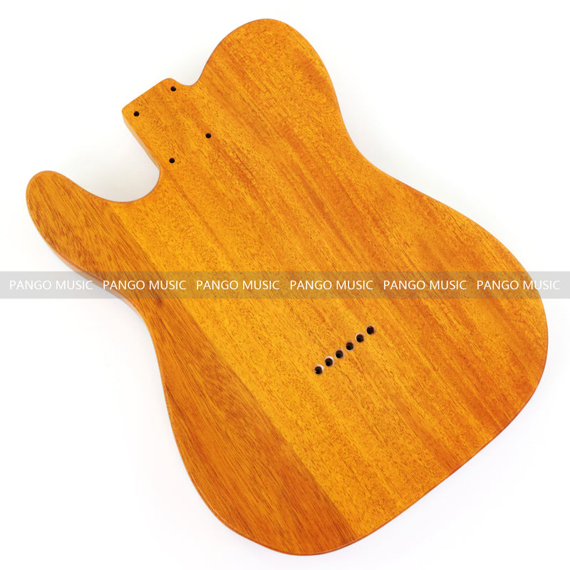 One-of-a-Kind Tele Thinline Style Pickguard-Ready Electric Guitar Body with EpoxyBurl Top & F-Hole (TRP-003)
