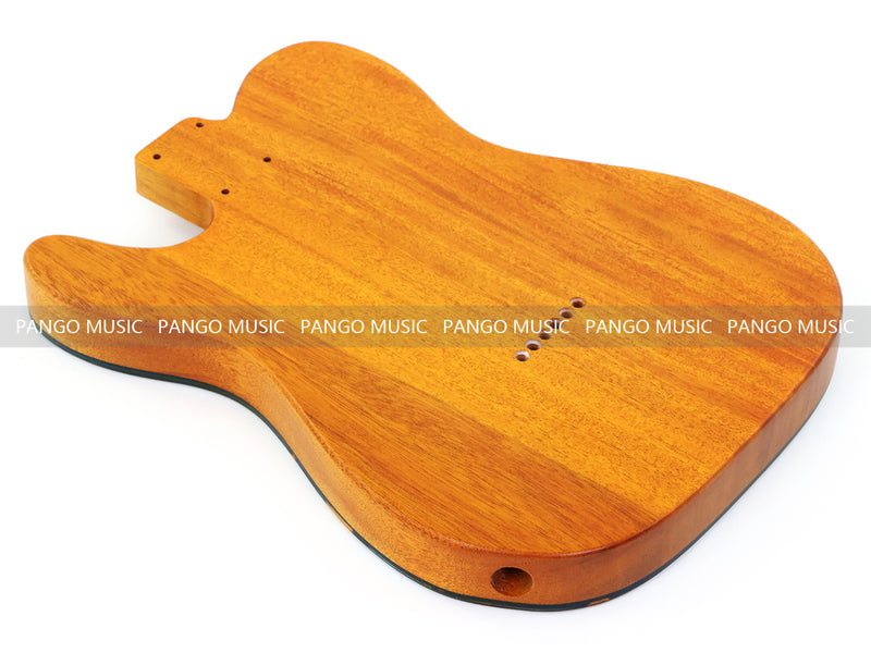 One-of-a-Kind Tele Thinline Style Pickguard-Ready Electric Guitar Body with EpoxyBurl Top & F-Hole (TRP-003)