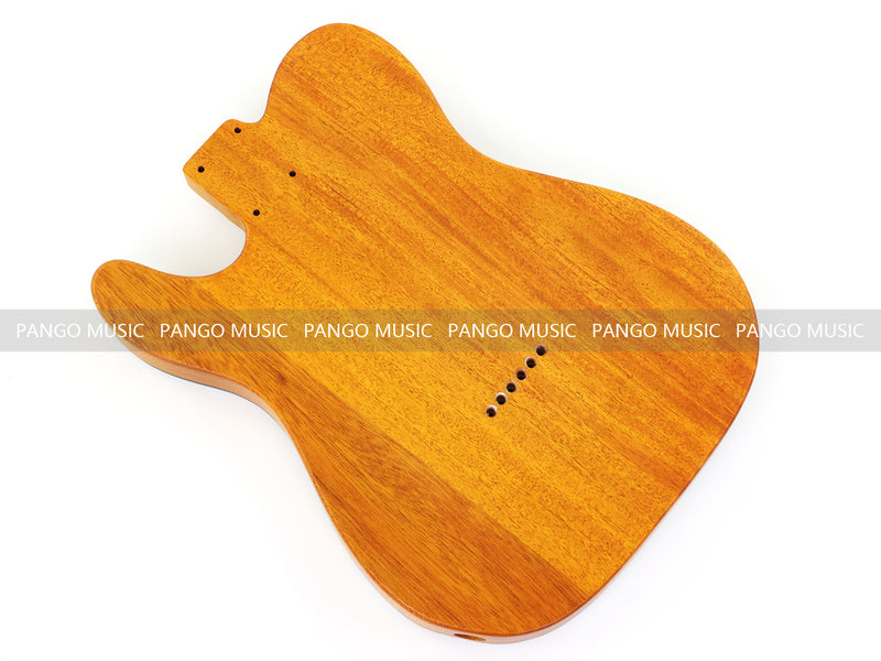 One-of-a-Kind Tele Thinline Style Pickguard-Ready Electric Guitar Body with EpoxyBurl Top & F-Hole (TRP-003)