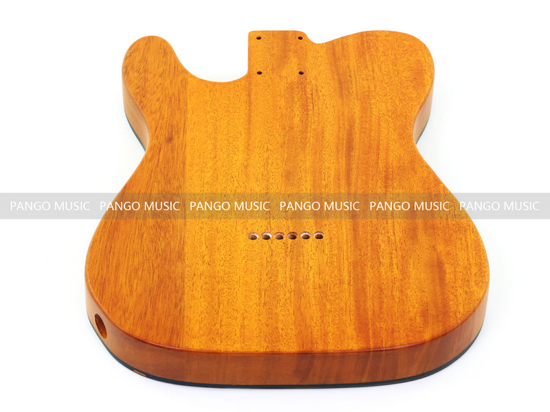 One-of-a-Kind Tele Thinline Style Pickguard-Ready Electric Guitar Body with EpoxyBurl Top & F-Hole (TRP-003)
