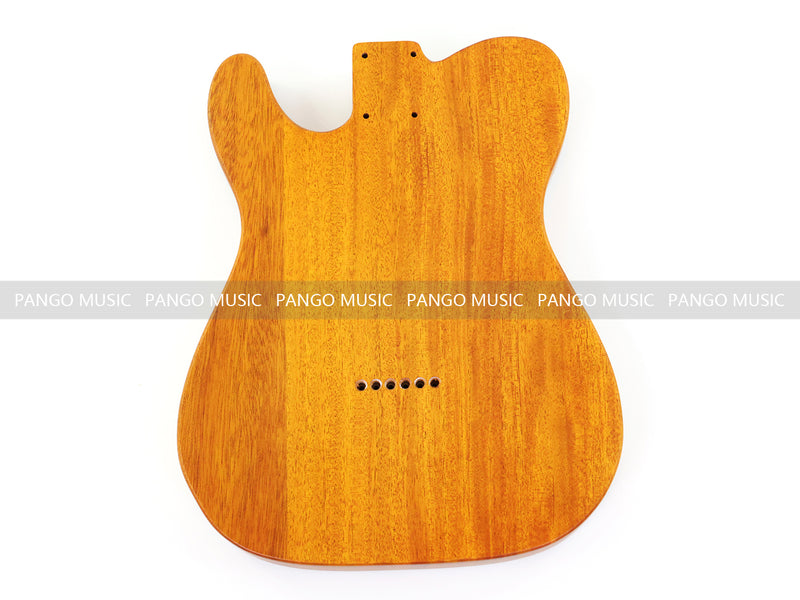 One-of-a-Kind Tele Thinline Style Pickguard-Ready Electric Guitar Body with EpoxyBurl Top & F-Hole (TRP-003)