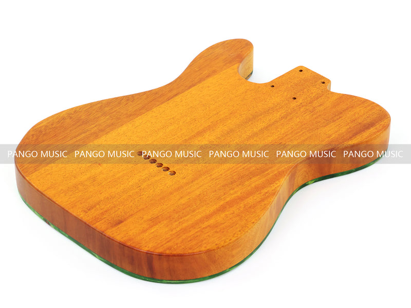 One-of-a-Kind Tele Thinline Style Pickguard-Ready Electric Guitar Body with EpoxyBurl Top & F-Hole (TRP-004)