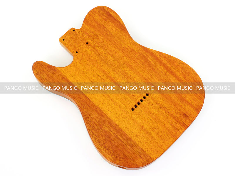 One-of-a-Kind Tele Thinline Style Pickguard-Ready Electric Guitar Body with EpoxyBurl Top & F-Hole (TRP-004)