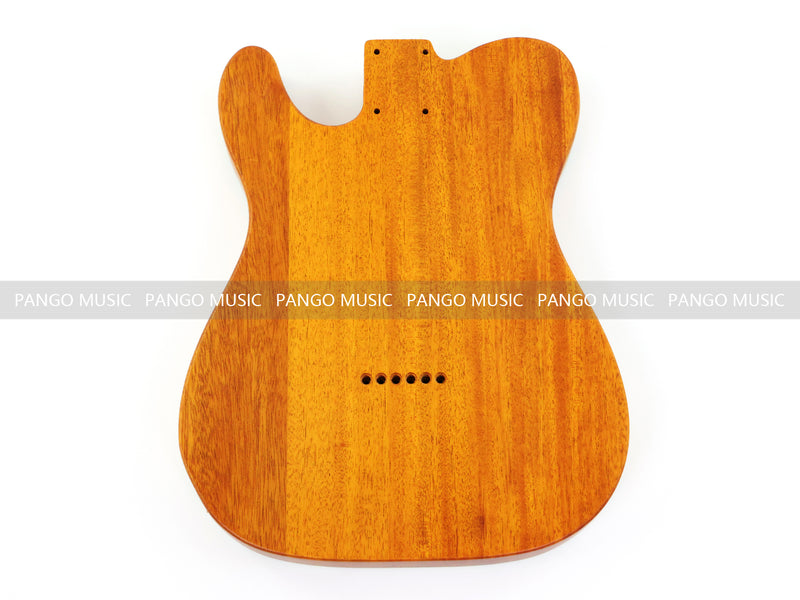 One-of-a-Kind Tele Thinline Style Pickguard-Ready Electric Guitar Body with EpoxyBurl Top & F-Hole (TRP-004)