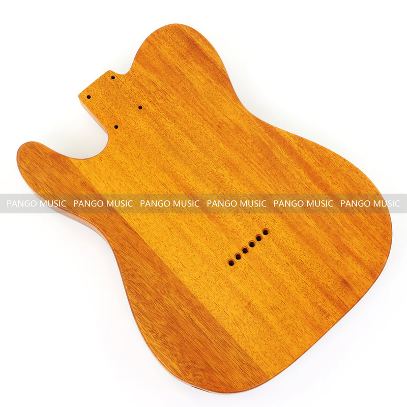 One-of-a-Kind Tele Thinline Style Pickguard-Ready Electric Guitar Body with EpoxyBurl Top & F-Hole (TRP-004)