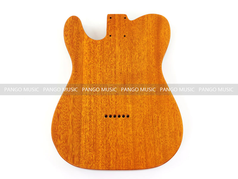 One-of-a-Kind Tele Thinline Style Pickguard-Ready Electric Guitar Body with EpoxyBurl Top & F-Hole (TRP-005)