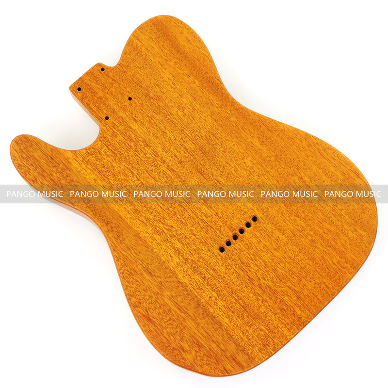 One-of-a-Kind Tele Thinline Style Pickguard-Ready Electric Guitar Body with EpoxyBurl Top & F-Hole (TRP-005)