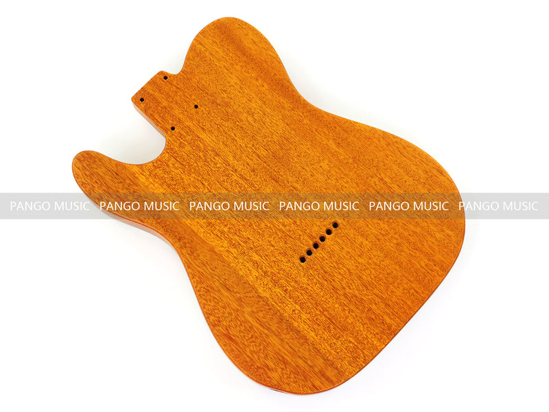 One-of-a-Kind Tele Thinline Style Pickguard-Ready Electric Guitar Body with EpoxyBurl Top & F-Hole (TRP-005)
