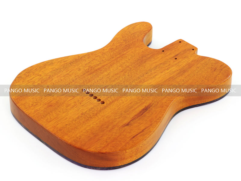 One-of-a-Kind Tele Thinline Style Pickguard-Ready Electric Guitar Body with EpoxyBurl Top & F-Hole (TRP-006)