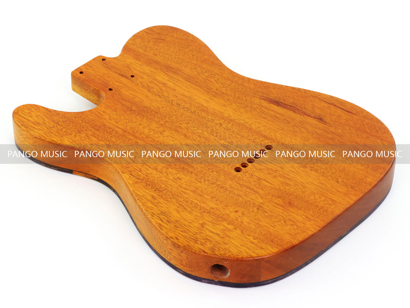 One-of-a-Kind Tele Thinline Style Pickguard-Ready Electric Guitar Body with EpoxyBurl Top & F-Hole (TRP-006)
