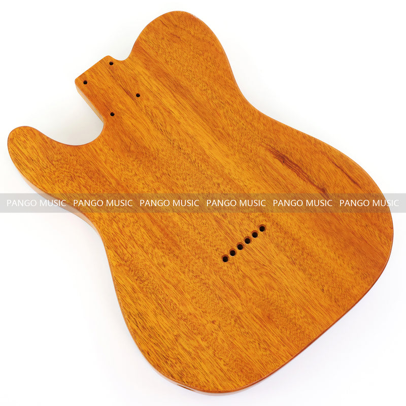 One-of-a-Kind Tele Thinline Style Pickguard-Ready Electric Guitar Body with EpoxyBurl Top & F-Hole (TRP-006)