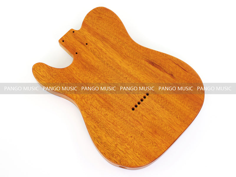 One-of-a-Kind Tele Thinline Style Pickguard-Ready Electric Guitar Body with EpoxyBurl Top & F-Hole (TRP-006)