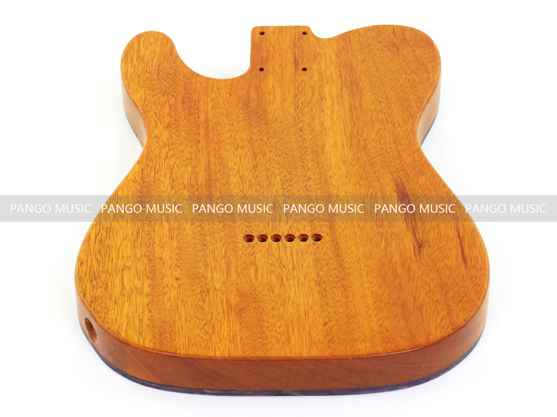 One-of-a-Kind Tele Thinline Style Pickguard-Ready Electric Guitar Body with EpoxyBurl Top & F-Hole (TRP-006)