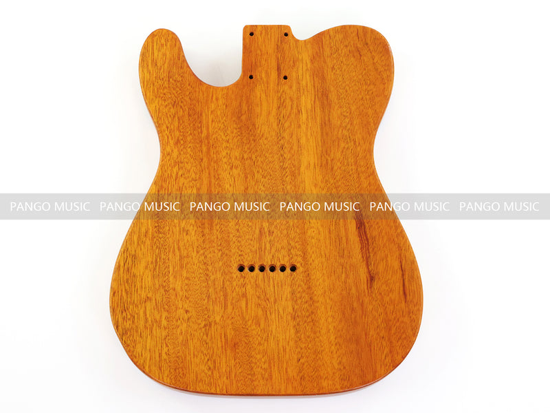 One-of-a-Kind Tele Thinline Style Pickguard-Ready Electric Guitar Body with EpoxyBurl Top & F-Hole (TRP-006)