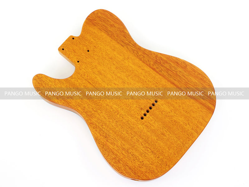 One-of-a-Kind Tele Thinline Style Pickguard-Ready Electric Guitar Body with EpoxyBurl Top & F-Hole (TRP-007)