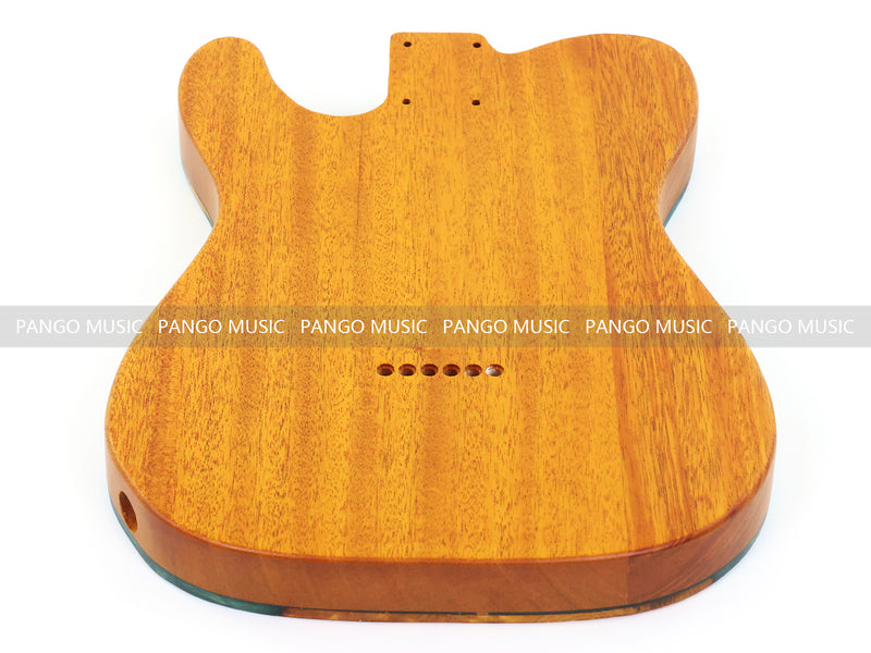 One-of-a-Kind Tele Thinline Style Pickguard-Ready Electric Guitar Body with EpoxyBurl Top & F-Hole (TRP-007)