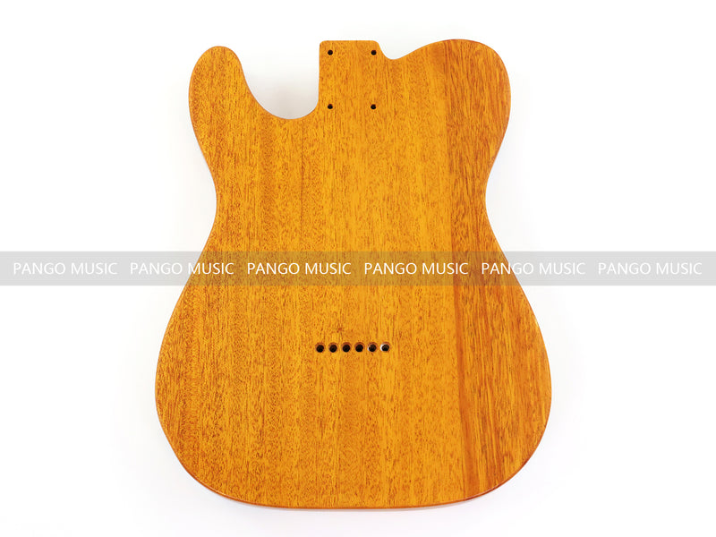 One-of-a-Kind Tele Thinline Style Pickguard-Ready Electric Guitar Body with EpoxyBurl Top & F-Hole (TRP-007)