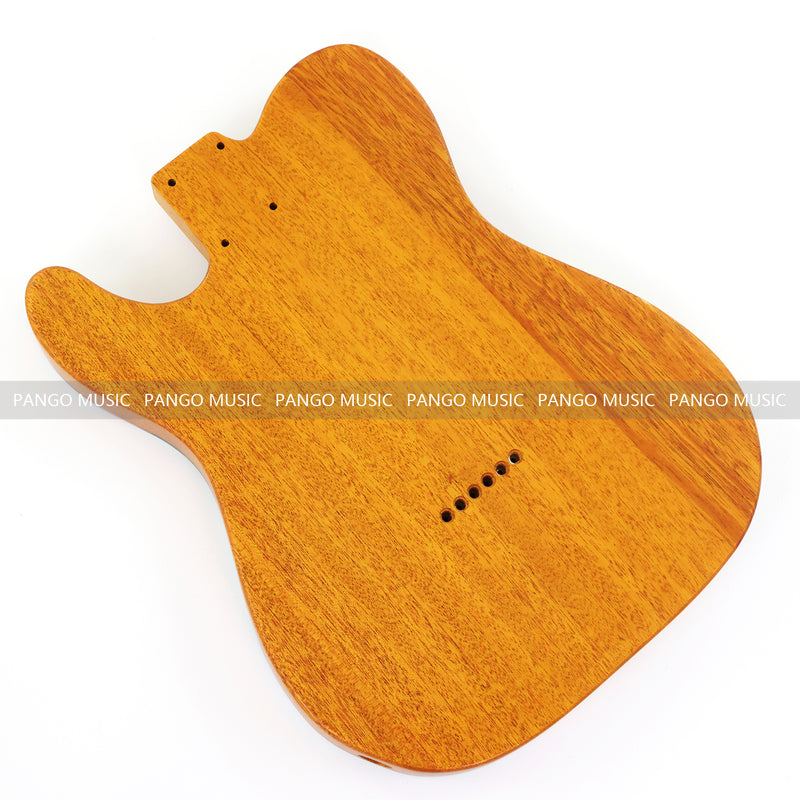 One-of-a-Kind Tele Thinline Style Pickguard-Ready Electric Guitar Body with EpoxyBurl Top & F-Hole (TRP-007)