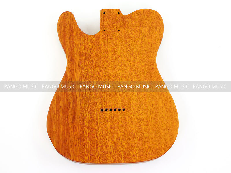 One-of-a-Kind Tele Thinline Style Pickguard-Ready Electric Guitar Body with EpoxyBurl Top & F-Hole (TRP-008)