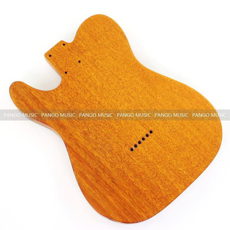 One-of-a-Kind Tele Thinline Style Pickguard-Ready Electric Guitar Body with EpoxyBurl Top & F-Hole (TRP-008)