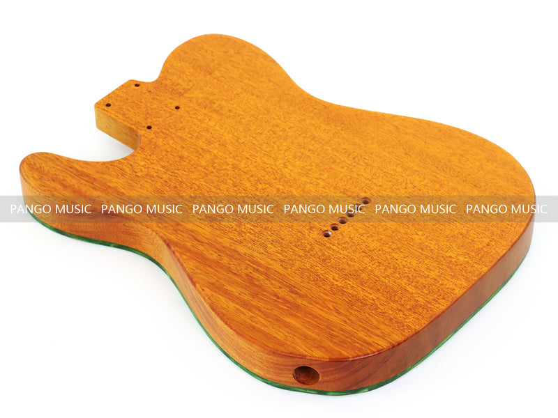 One-of-a-Kind Tele Thinline Style Pickguard-Ready Electric Guitar Body with EpoxyBurl Top & F-Hole (TRP-008)