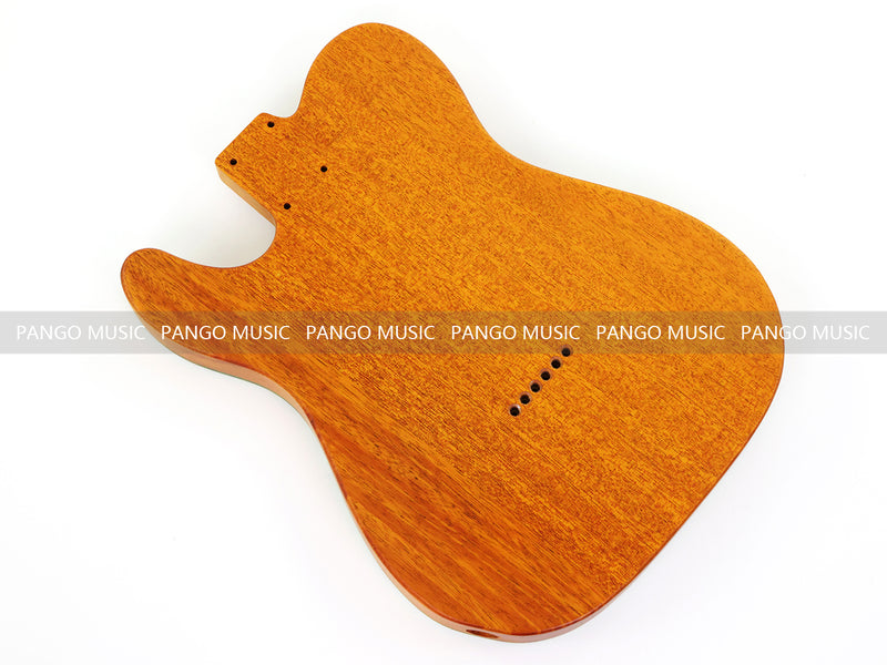 One-of-a-Kind Tele Thinline Style Pickguard-Ready Electric Guitar Body with EpoxyBurl Top & F-Hole (TRP-008)