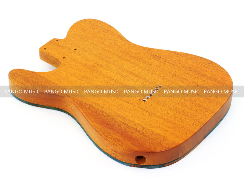 One-of-a-Kind Tele Thinline Style Pickguard-Ready Electric Guitar Body with EpoxyBurl Top & F-Hole (TRP-009)