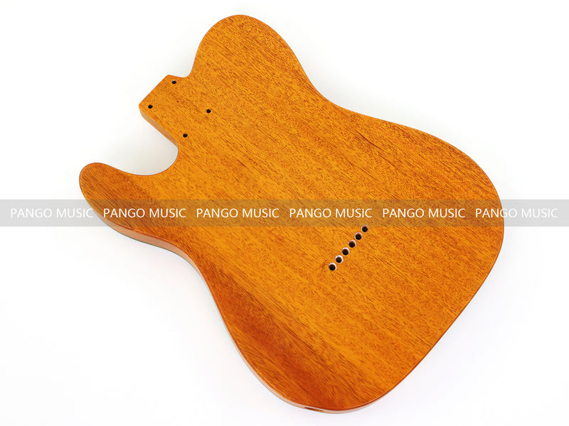 One-of-a-Kind Tele Thinline Style Pickguard-Ready Electric Guitar Body with EpoxyBurl Top & F-Hole (TRP-009)