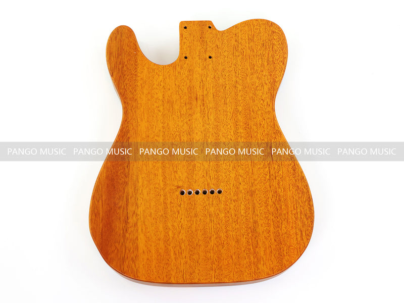 One-of-a-Kind Tele Thinline Style Pickguard-Ready Electric Guitar Body with EpoxyBurl Top & F-Hole (TRP-009)