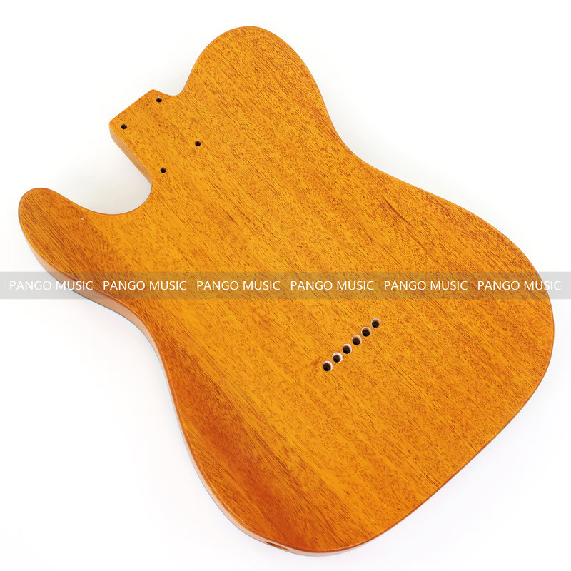 One-of-a-Kind Tele Thinline Style Pickguard-Ready Electric Guitar Body with EpoxyBurl Top & F-Hole (TRP-009)