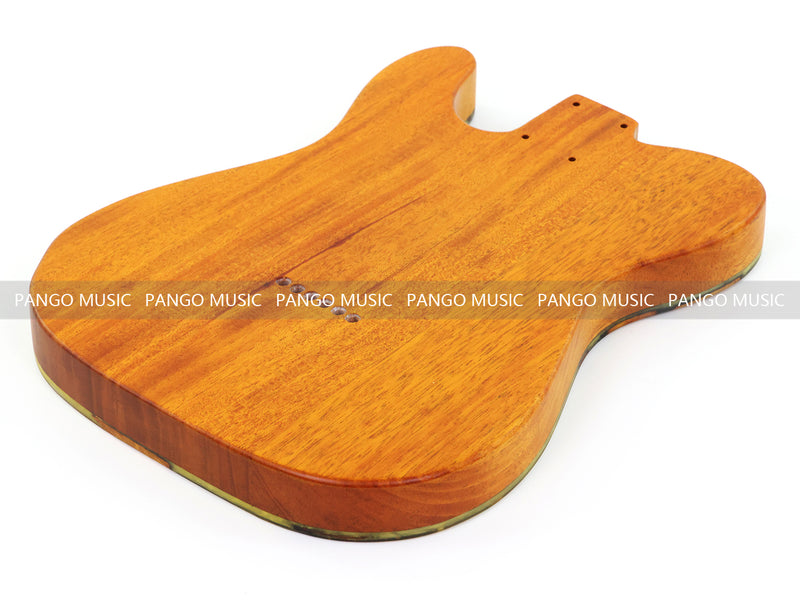 One-of-a-Kind Tele Thinline Style Pickguard-Ready Electric Guitar Body with EpoxyBurl Top & F-Hole (TRP-010)