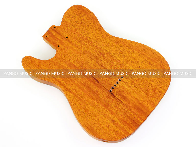 One-of-a-Kind Tele Thinline Style Pickguard-Ready Electric Guitar Body with EpoxyBurl Top & F-Hole (TRP-010)