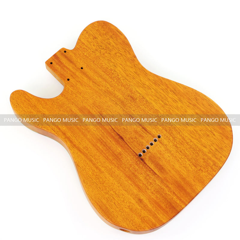 One-of-a-Kind Tele Thinline Style Pickguard-Ready Electric Guitar Body with EpoxyBurl Top & F-Hole (TRP-010)