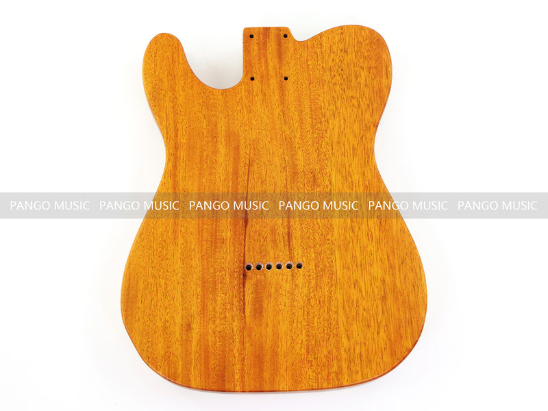One-of-a-Kind Tele Thinline Style Pickguard-Ready Electric Guitar Body with EpoxyBurl Top & F-Hole (TRP-010)
