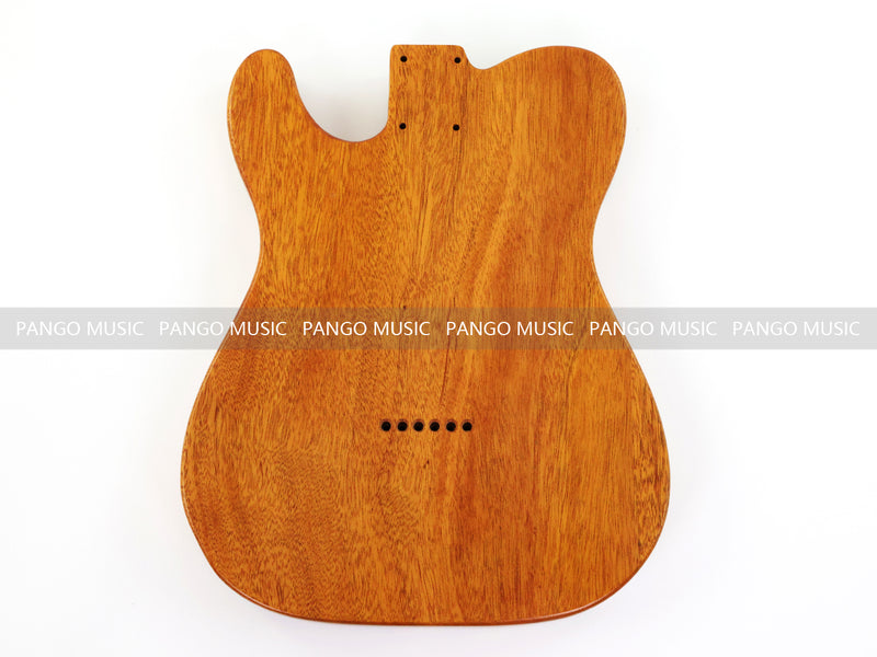 One-of-a-Kind Tele Thinline Style Pickguard-Ready Electric Guitar Body with EpoxyBurl Top & F-Hole (TRP-011)