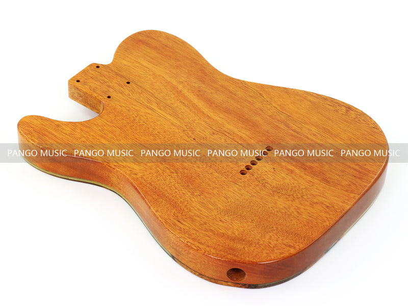 One-of-a-Kind Tele Thinline Style Pickguard-Ready Electric Guitar Body with EpoxyBurl Top & F-Hole (TRP-011)