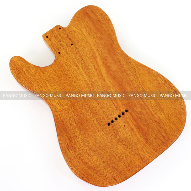 One-of-a-Kind Tele Thinline Style Pickguard-Ready Electric Guitar Body with EpoxyBurl Top & F-Hole (TRP-011)