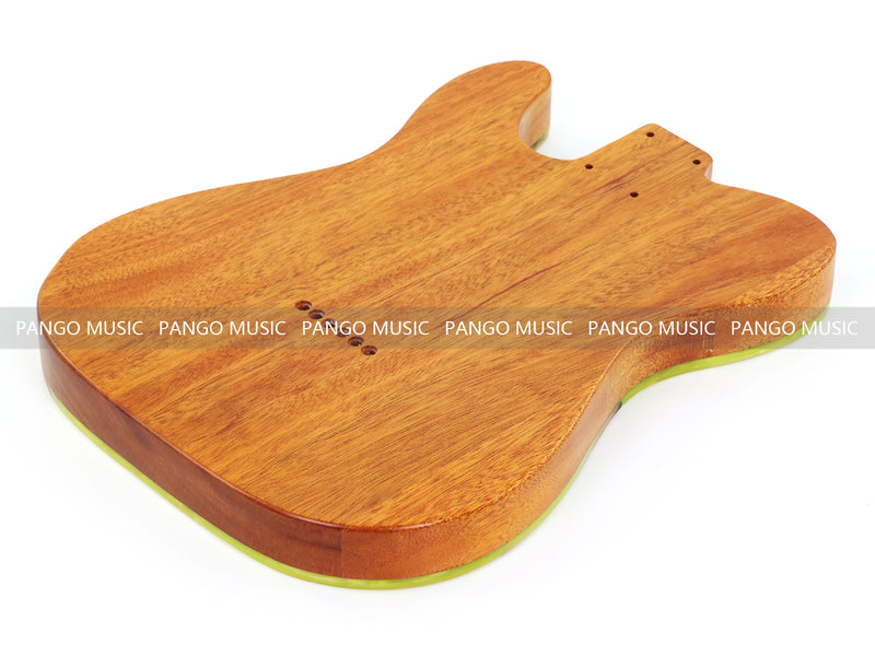 One-of-a-Kind Tele Thinline Style Pickguard-Ready Electric Guitar Body with EpoxyBurl Top & F-Hole (TRP-012)
