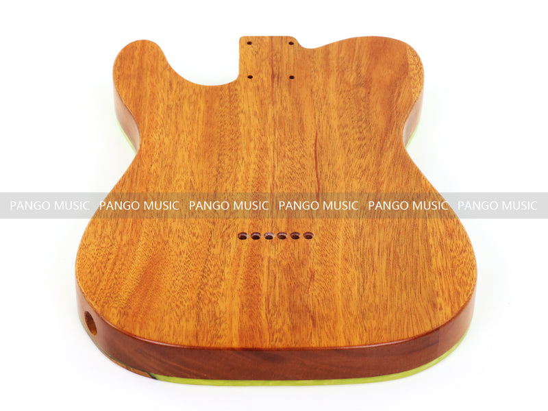 One-of-a-Kind Tele Thinline Style Pickguard-Ready Electric Guitar Body with EpoxyBurl Top & F-Hole (TRP-012)