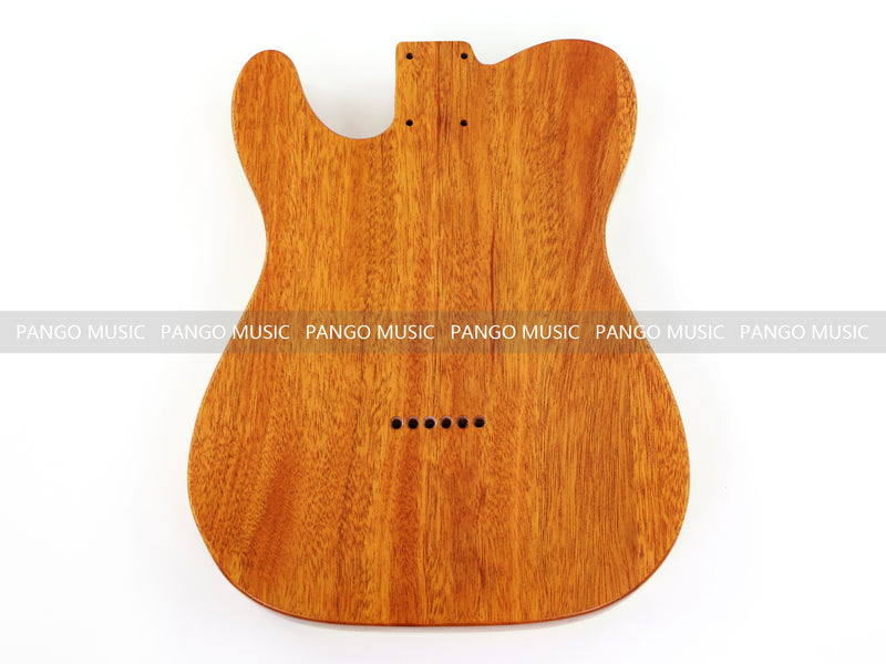 One-of-a-Kind Tele Thinline Style Pickguard-Ready Electric Guitar Body with EpoxyBurl Top & F-Hole (TRP-012)